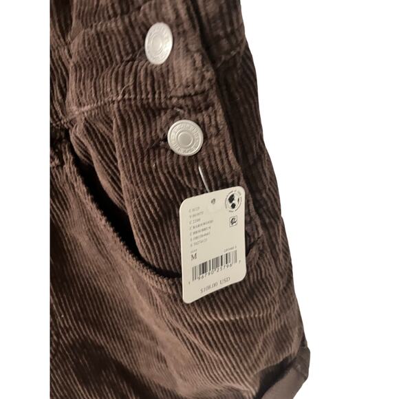 NWT We The Free Corduroy Short Overalls – Size Medium – Brown msrp $108 - Picture 6 of 10